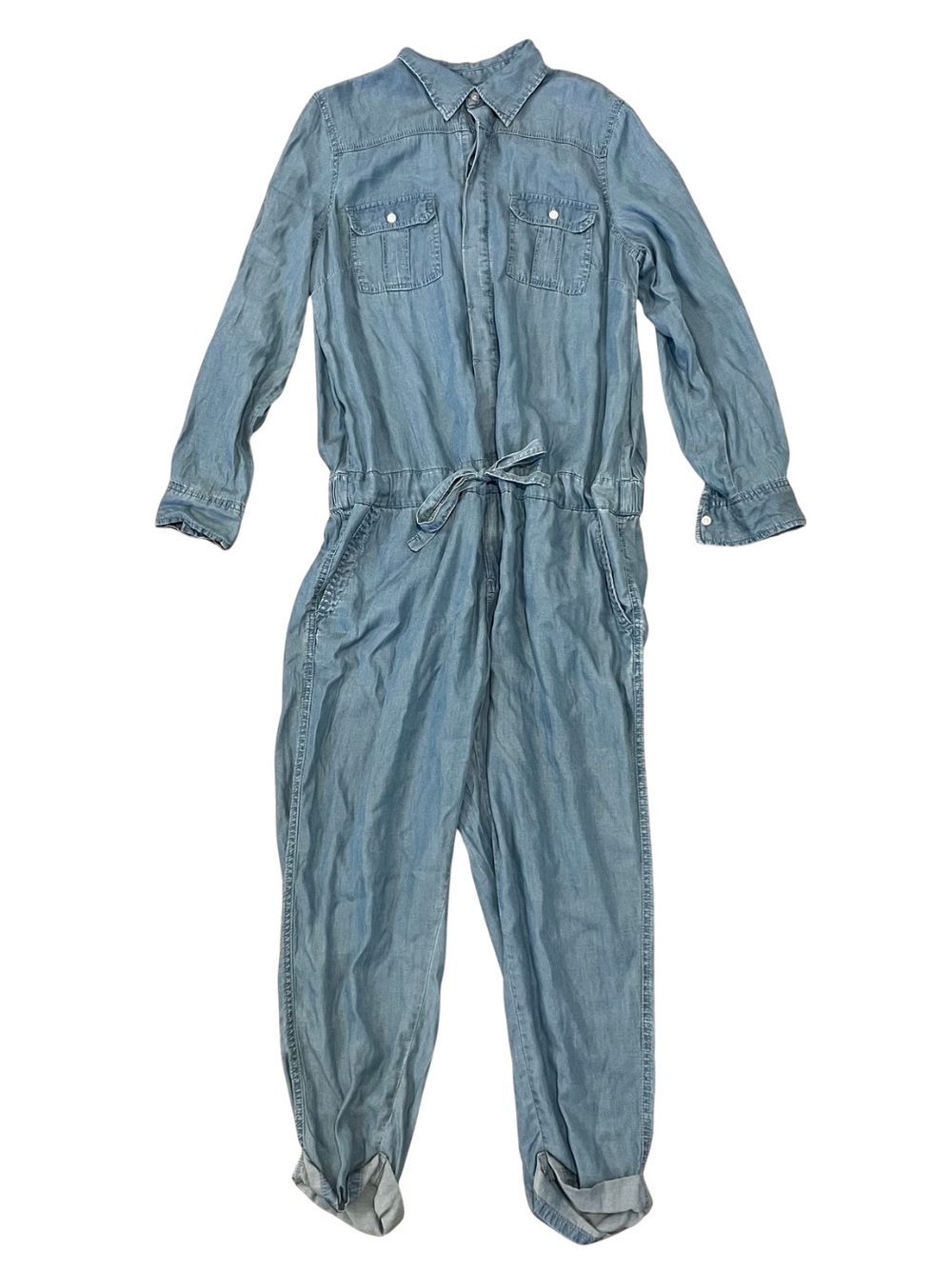 Soho Light Blue Tencel Utility Jumpsuit